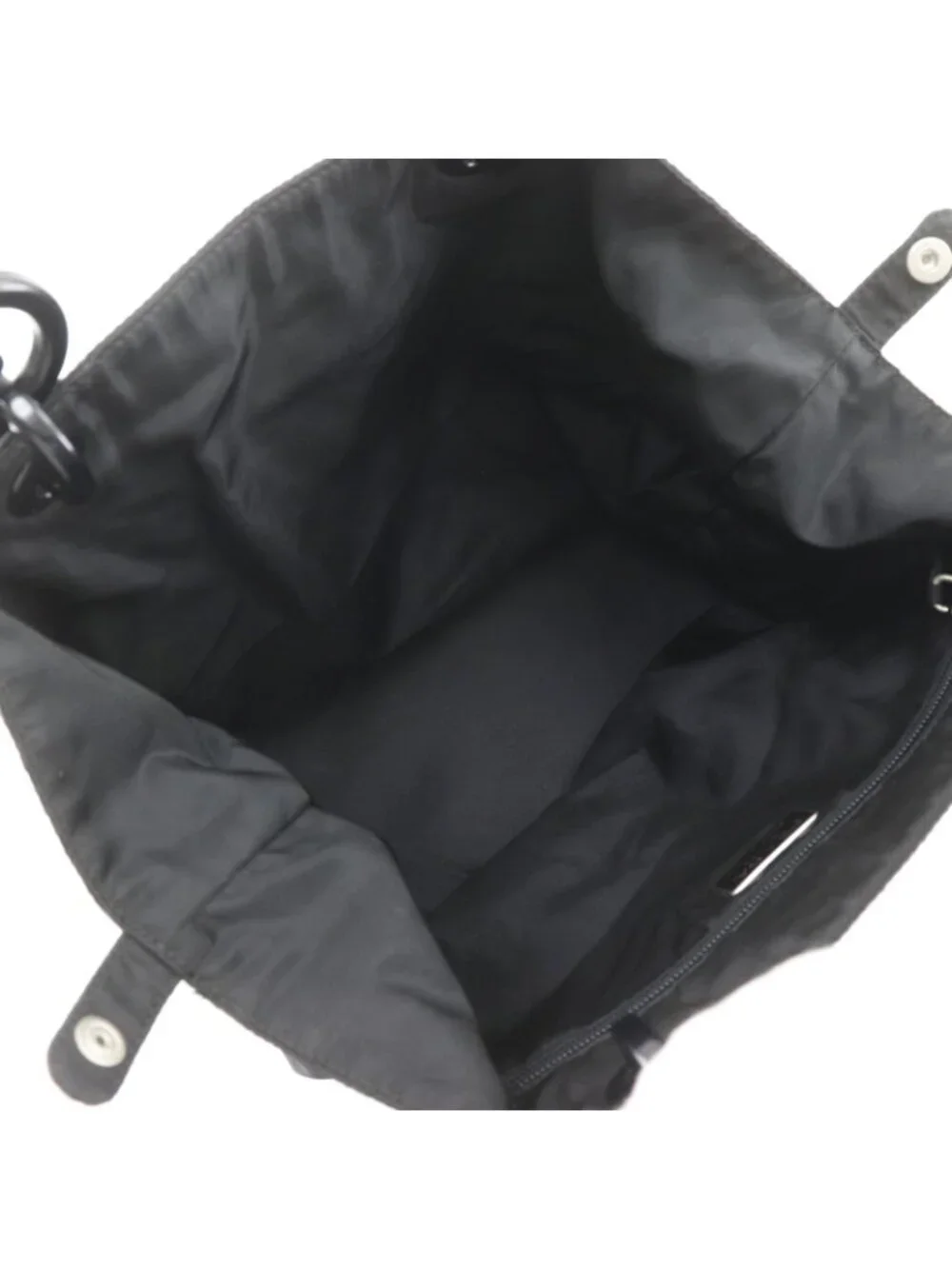 Prada Nylon Plastic Black Handbag